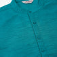 Jompers Men's Solid Dupion Silk Kurtas ( KO 636Teal )