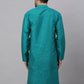 Jompers Men's Solid Dupion Silk Kurtas ( KO 636Teal )