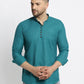 Jompers Men's Green Solid Cotton Short Kurta ( KO 639 Green )