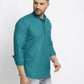 Jompers Men's Green Solid Cotton Short Kurta ( KO 639 Green )