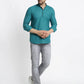 Jompers Men's Green Solid Cotton Short Kurta ( KO 639 Green )