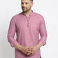 Jompers Men's Magenta Pink Solid Cotton Short Kurta ( KO 639 Magenta )