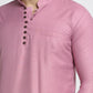 Jompers Men's Magenta Pink Solid Cotton Short Kurta ( KO 639 Magenta )