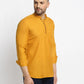 Jompers Men's Mustard Solid Cotton Short Kurta ( KO 639 Mustard )