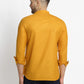 Jompers Men's Mustard Solid Cotton Short Kurta ( KO 639 Mustard )