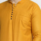 Jompers Men's Mustard Solid Cotton Short Kurta ( KO 639 Mustard )