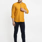 Jompers Men's Mustard Solid Cotton Short Kurta ( KO 639 Mustard )