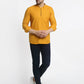 Jompers Men's Mustard Solid Cotton Short Kurta ( KO 639 Mustard )
