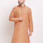 Jompers Men's Orange Woven Kurta Only ( KO 645 Orange )