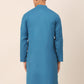 Men's Cotton Embroidered Kurta ( KO 655Peacock )