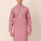 Men's Magenta Pink Embroidered Kurtas ( KO 656Magenta )