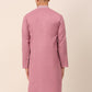 Men's Magenta Pink Embroidered Kurtas ( KO 656Magenta )
