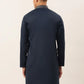 Men's Cotton Embroidered Kurtas ( KO 656 Navy )