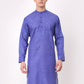 Men's Cotton Solid Kurta ( KO 657Blue )