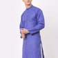 Men's Cotton Solid Kurta ( KO 657Blue )