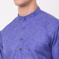 Men's Cotton Solid Kurta ( KO 657Blue )