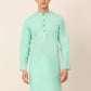 Men's Cotton Solid Kurta ( KO 657Green )