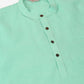 Men's Cotton Solid Kurta ( KO 657Green )