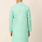 Men's Cotton Solid Kurta ( KO 657Green )