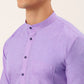 Men's Cotton Solid Kurtas ( KO 657 Purple )