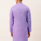 Men's Cotton Solid Kurtas ( KO 657 Purple )