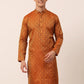 Men's Woven Design Jacquard Kurtas ( KO 658 Maroon )