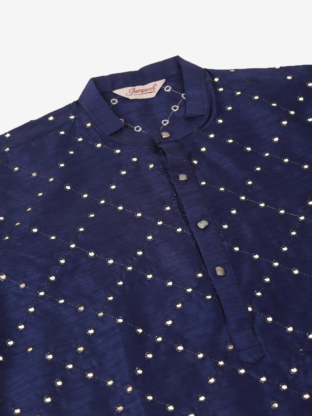 Navy Blue Mirror Work Kurta Only ( KO 659 Navy )