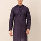 Men's Pure Cottom Embroidered Kurta Only ( KO 660 Navy )