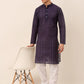 Men's Pure Cottom Embroidered Kurta Only ( KO 660 Navy )