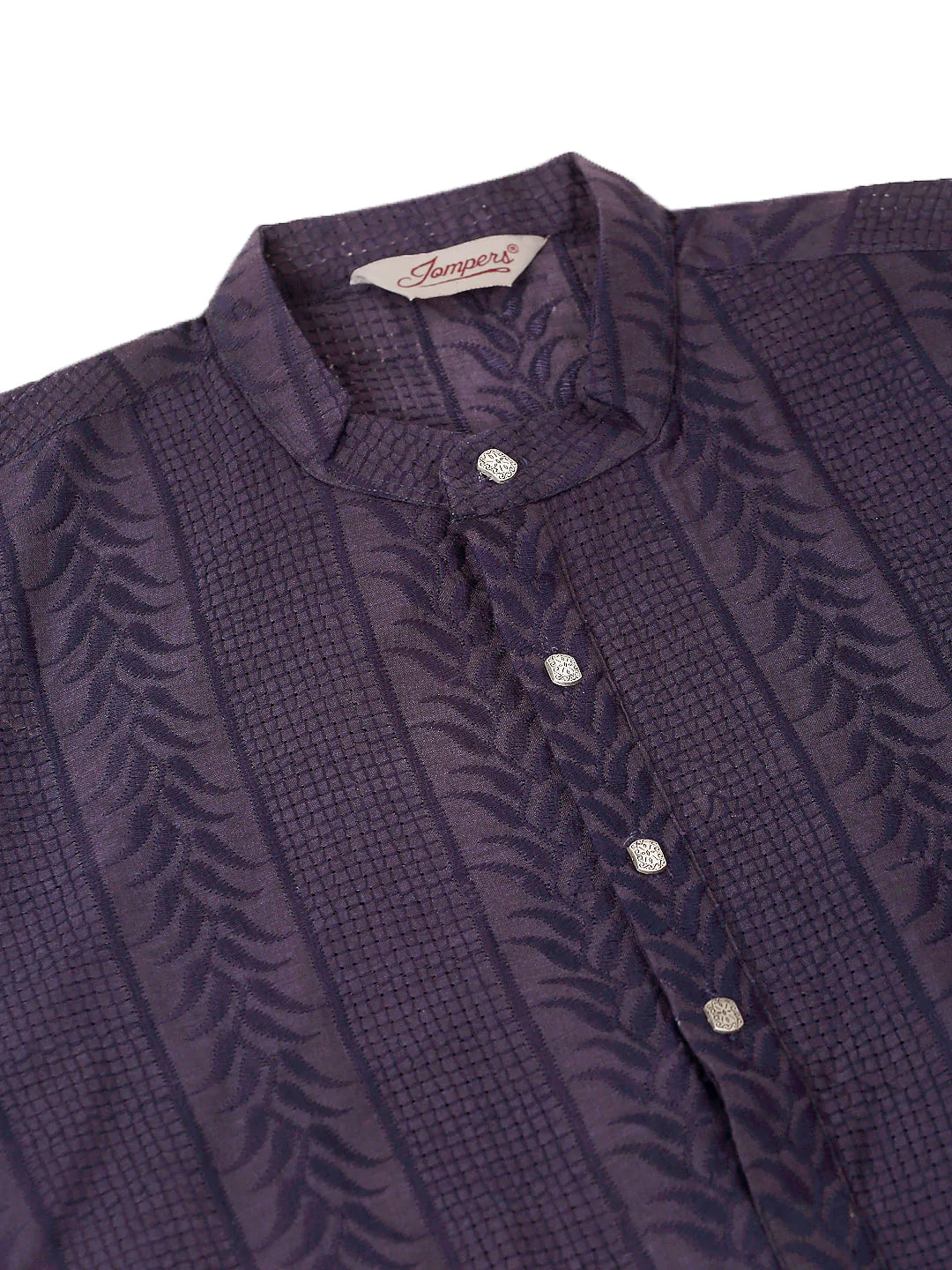 Men's Pure Cottom Embroidered Kurta Only ( KO 660 Navy )