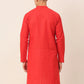 Men's Pure Cottom Embroidered Kurta Only ( KO 660 Red )