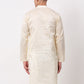 Men's Silk Blend Sequence Embroidered Kurta Only ( KO 661 Cream )