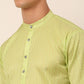Men's Silk Blend Sequence Embroidered Kurta Only ( KO 661 Green )