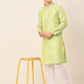 Men's Silk Blend Collar Embroidered Kurta only ( KO 663 Green )