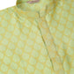 Men's Silk Blend Collar Embroidered Kurta only ( KO 663 Green )