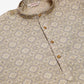 Men Grey Floral Printed Kurta Only ( KO 669 Grey )