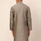 Men Grey Floral Printed Kurta Only ( KO 669 Grey )
