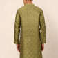 Men Pista Green Floral Printed Kurta Only ( KO 669 Pista )