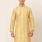 Jompers Men's Golden Embroiderd Kurta Only ( KO 671 Golden )