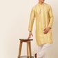 Jompers Men's Golden Embroiderd Kurta Only ( KO 671 Golden )