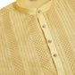 Jompers Men's Golden Embroiderd Kurta Only ( KO 671 Golden )