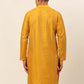 Jompers Men's Mustard Embroiderd Kurta Only ( KO 671 Mustard )