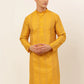 Jompers Men's Mustard Embroiderd Kurta Only ( KO 671 Mustard )