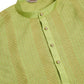 Jompers Men's Pista Green Embroiderd Kurta Only ( KO 671 Pista )