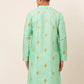 Jompers Men Sky Blue Embroidered Sequinned Kurta Only ( KO 673 Sky )