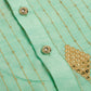 Jompers Men Sky Blue Embroidered Sequinned Kurta Only ( KO 673 Sky )
