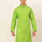 Jompers Men's Green Woven Design Kurta Only ( KO 675 Green )