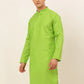 Jompers Men's Green Woven Design Kurta Only ( KO 675 Green )