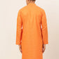Jompers Men's Orange Woven Design Kurta Only ( KO 675 Orange )