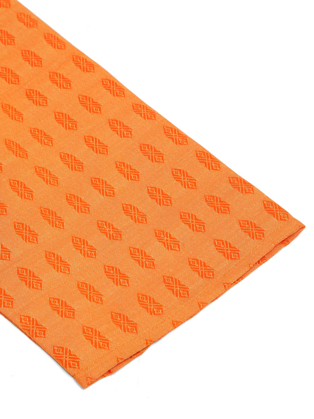 Jompers Men's Orange Woven Design Kurta Only ( KO 675 Orange )